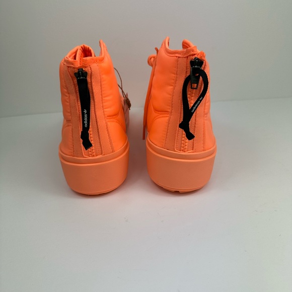 Women’s Adidas Nizza Bonega X -  Orange - Lace Up High Zip Up Sneakers Size 9 - Picture 3 of 8